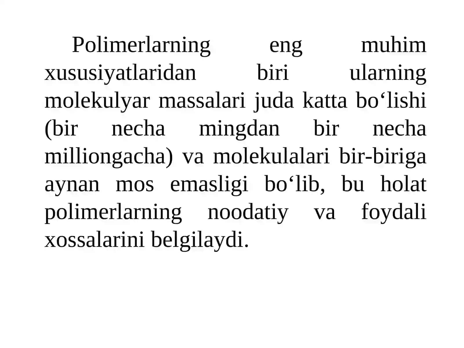 Polimerlarning molekulyar massaviy xarakteristikasi 3