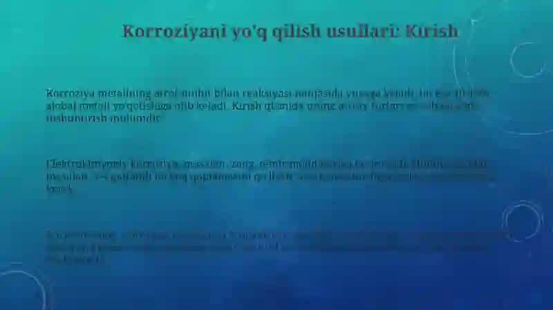 Uyda kooroziyani yóq qilish usuli 3