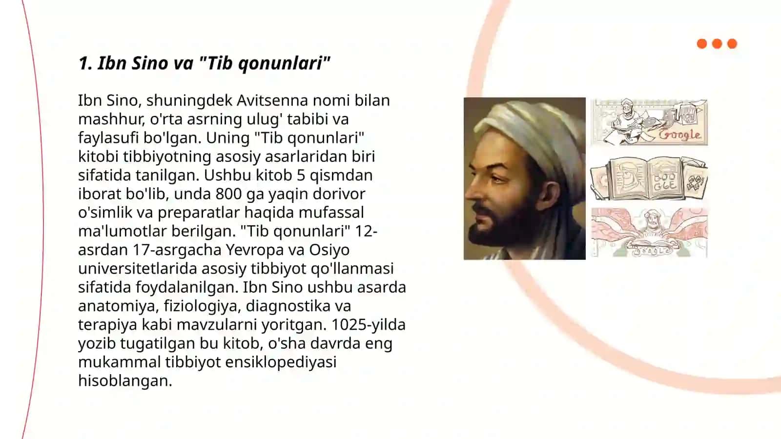 Ibn Sino va "Tib qonunlari" 3