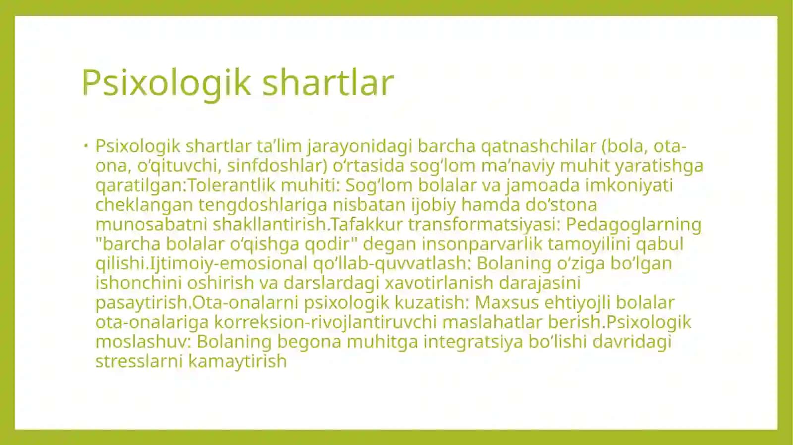 inklyuziv talimning psixalogik shartlari 3
