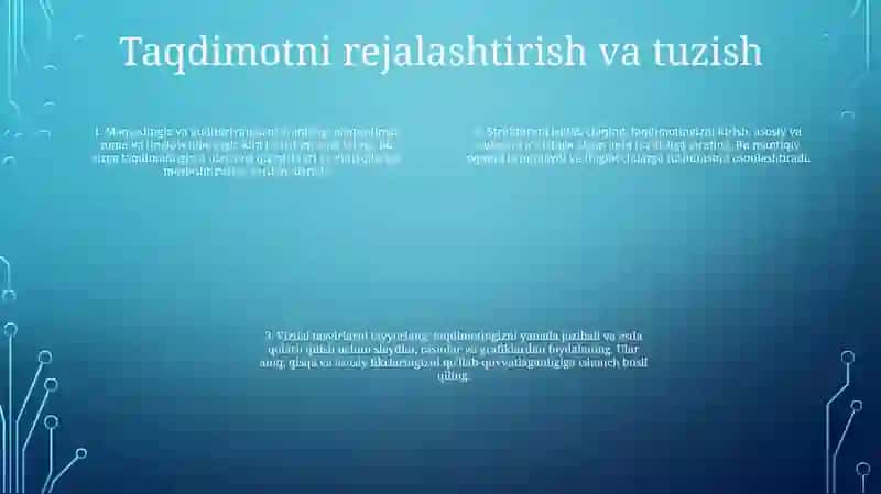 Taqdimot Tayyorlash 3