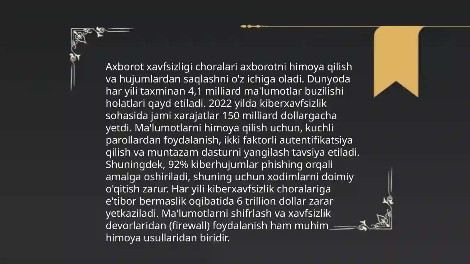 Axborot xavfsizligi choralari 3