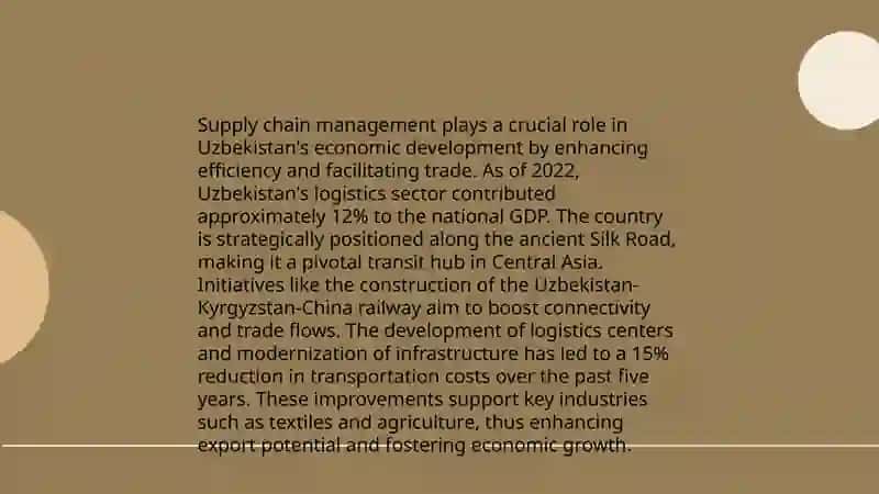 Supply chain Management in Uzbekistan and Warehouse Management and inventory control 3