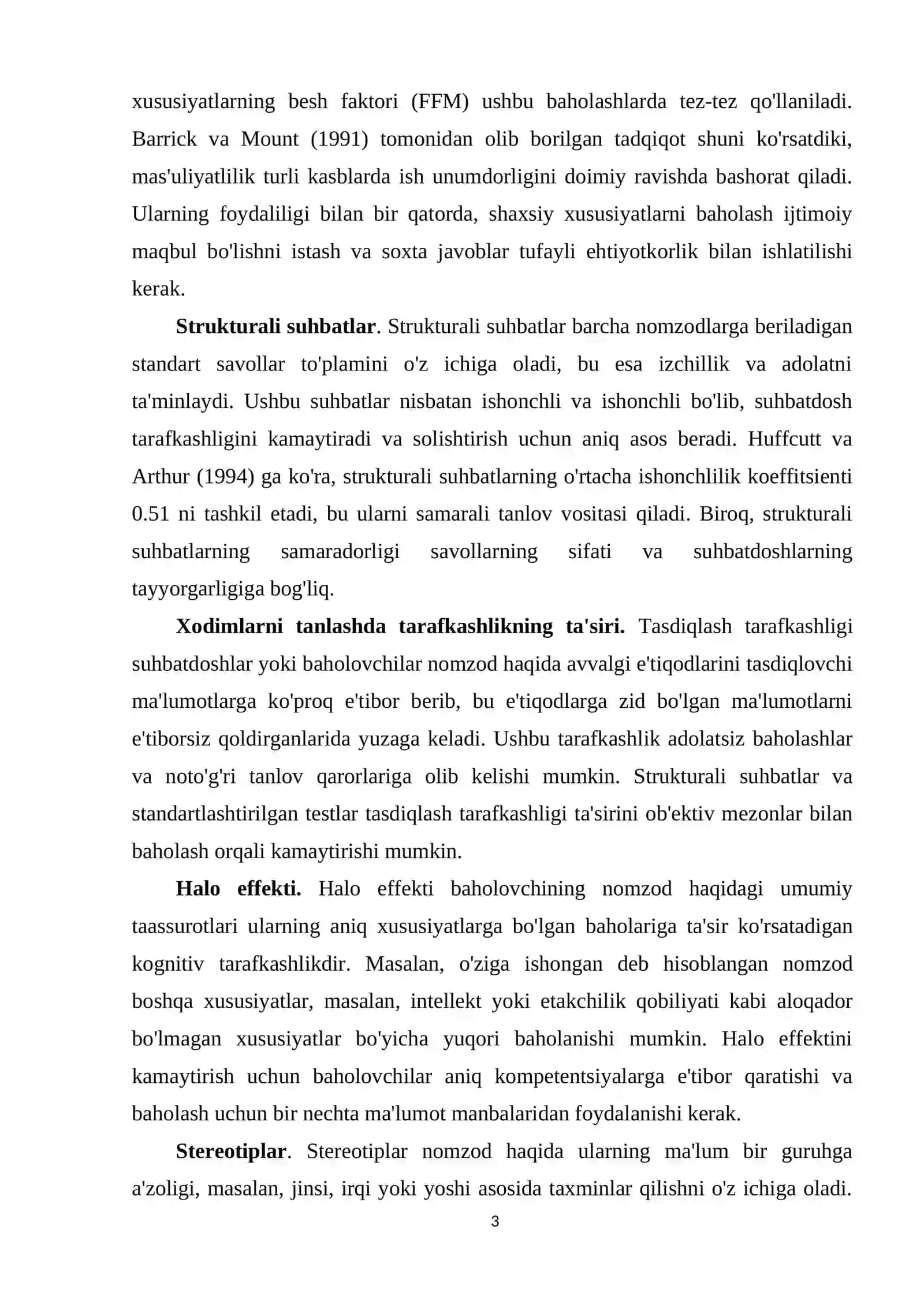 Xodimlarni tanlash 3