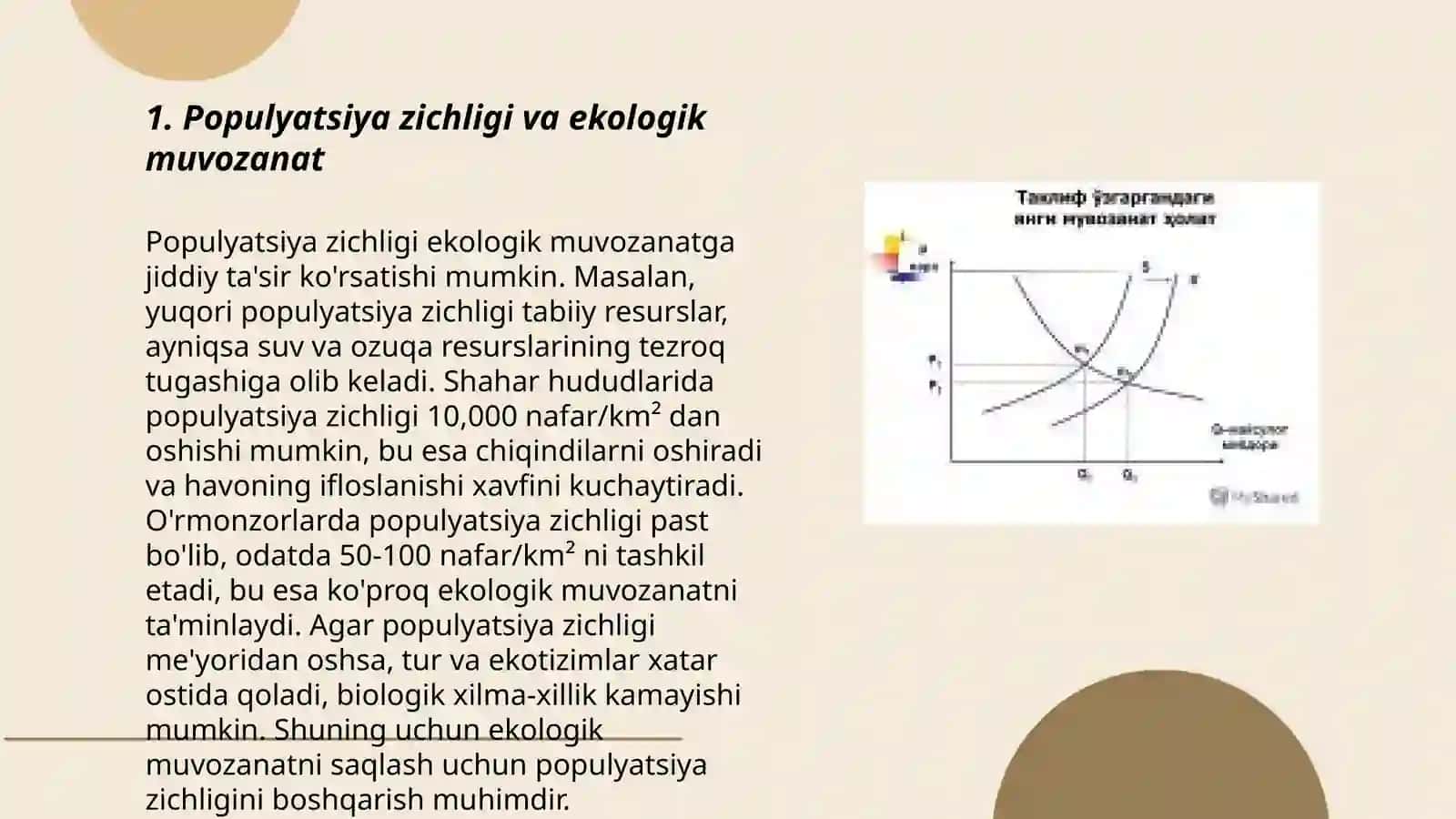 Populyatsiya zichligining muvozanati holati 3