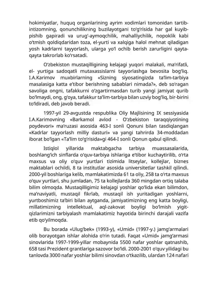 Ta'lim sohasida amalga oshirilgan islohotlar 3