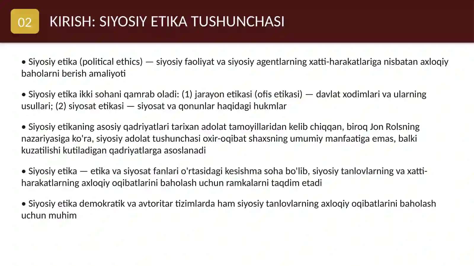 Siyosatda professional etika va yangi axloq siyosati 3