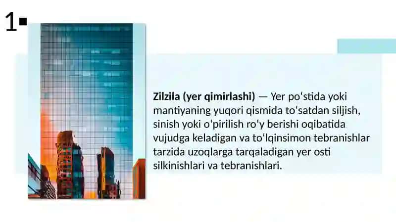 Zilzila va unda harakatlanish qoidalar 3