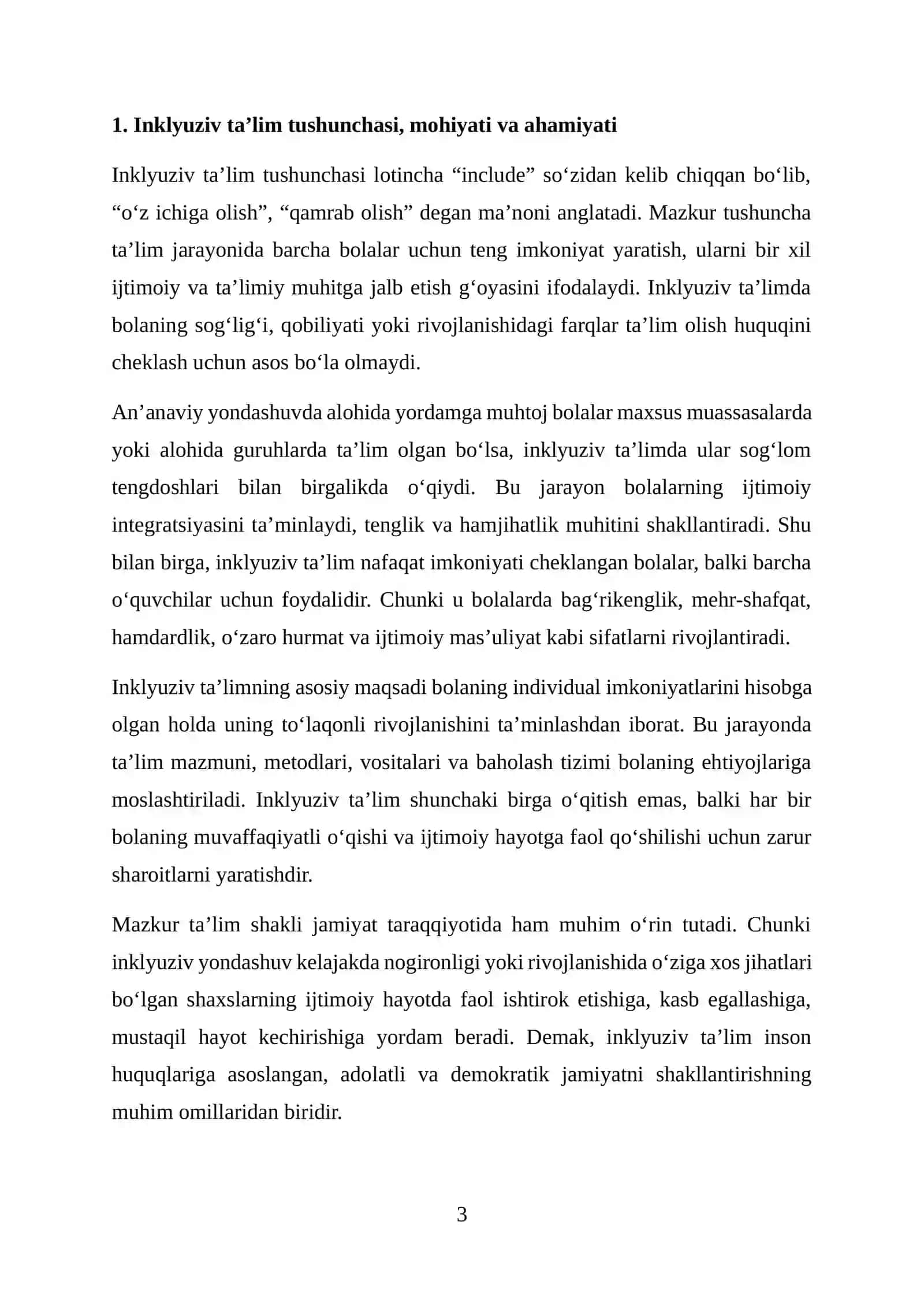 INKLYUZIV TA’LIMDA PSIXOLOGIK ASOSLAR 3