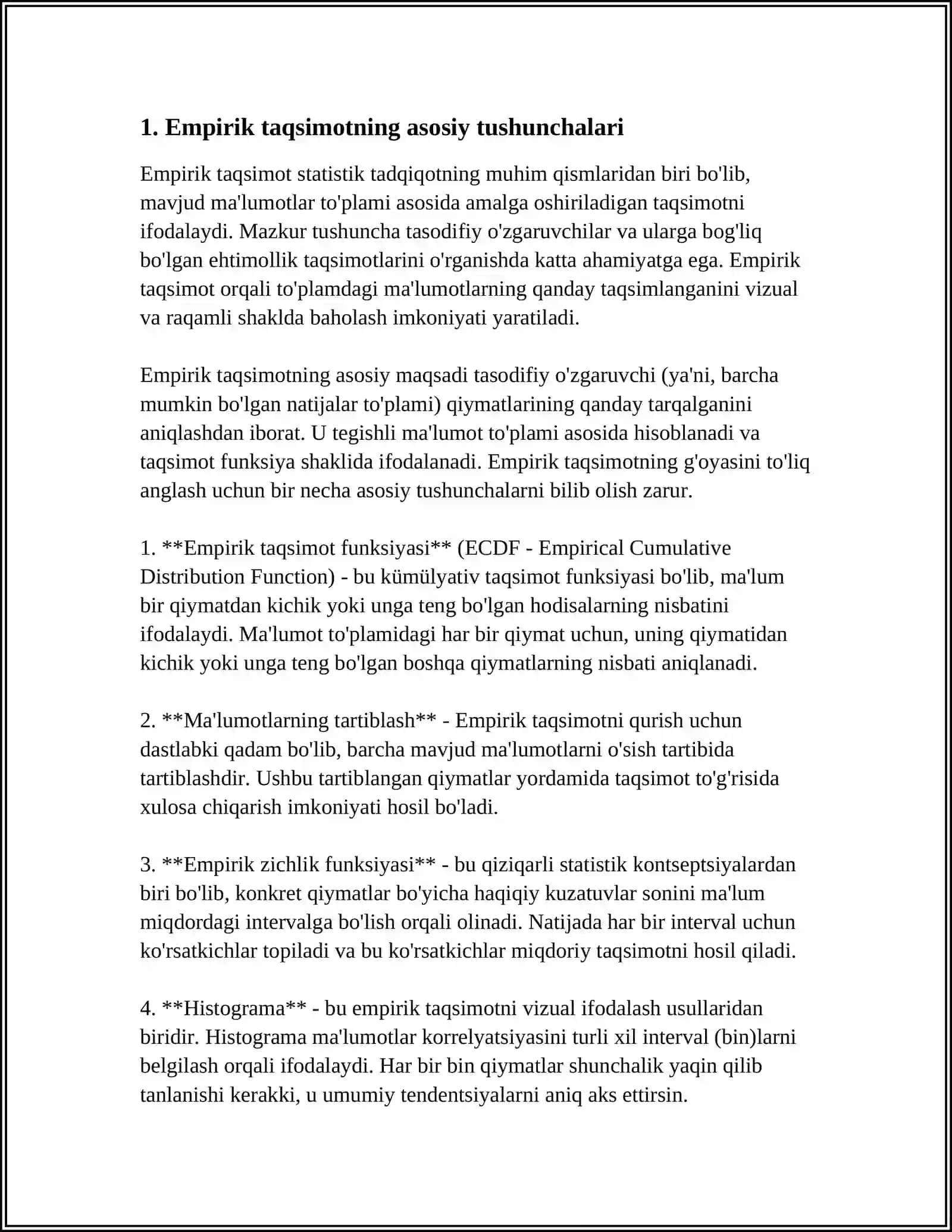EMPIRIK TAQSIMOTNING ASIMMETRIYA VA EKSSESSI 3