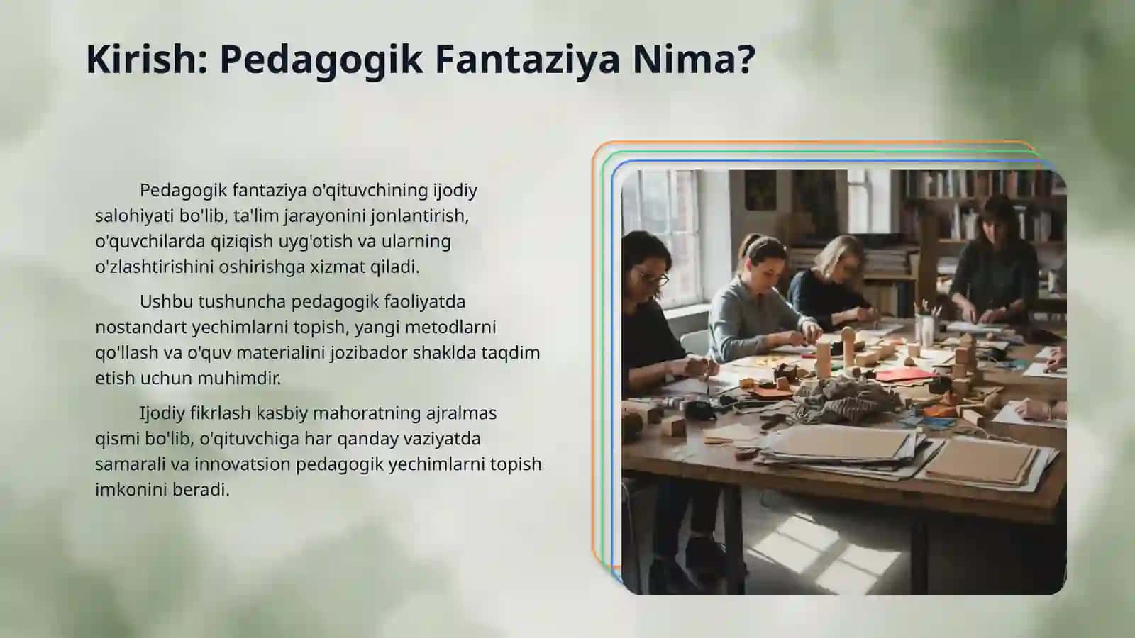 Kasbiy pedagogik fantaziya 3