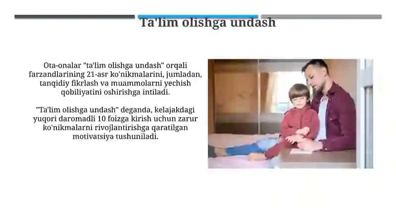 Ta'lim olishga undash 3