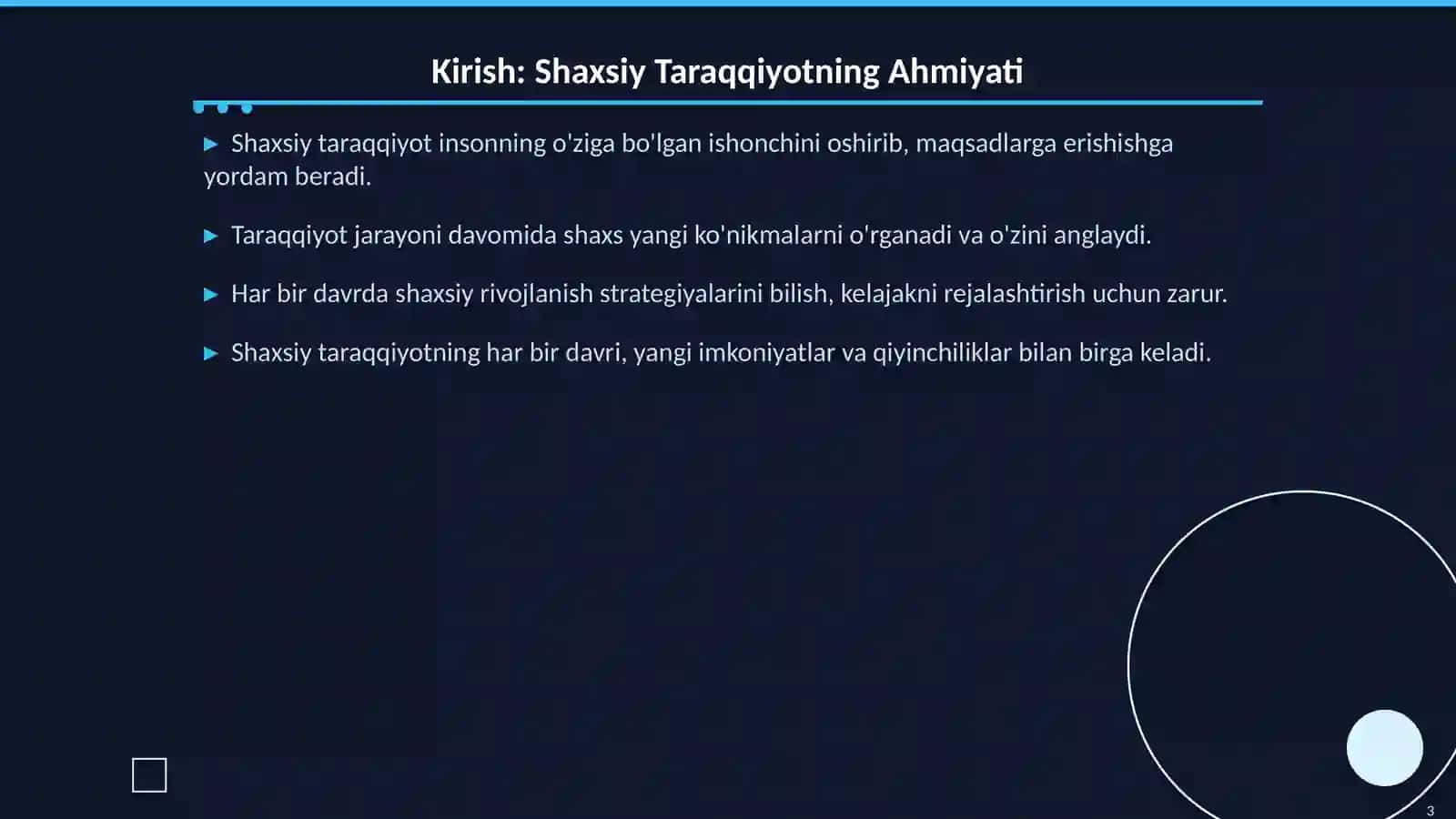 Shaxs Taraqqiyotini Davrlarga Bo'lish 3