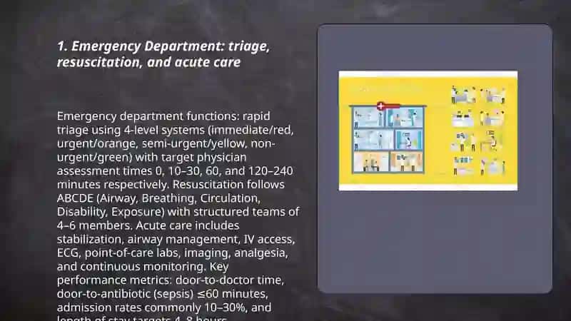 Emergency Department: Triage, Resuscitation, and Acute Care 3