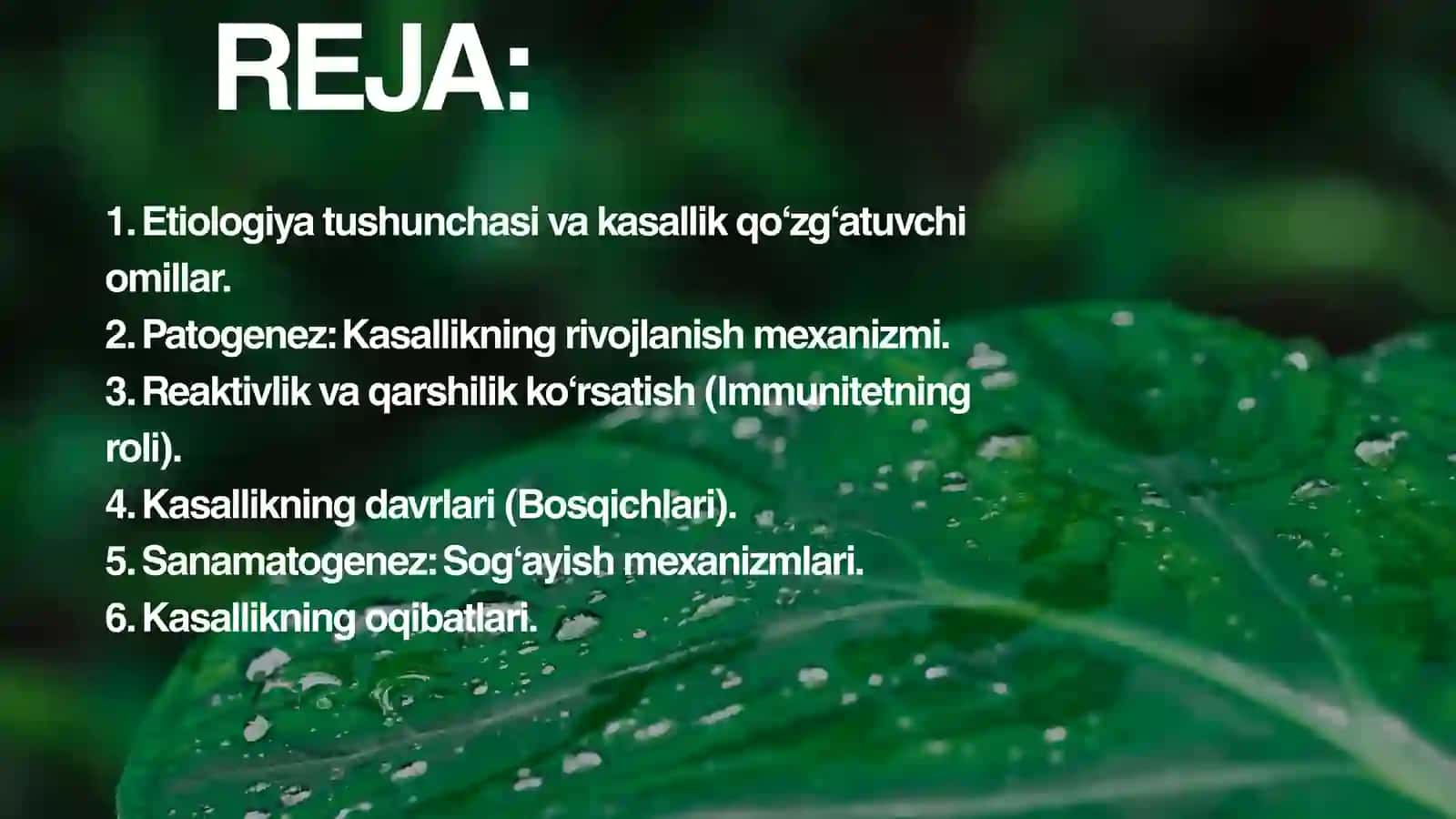 KASALLIK ETIOLOGIYASI, PATOGENEZI, RIVOJLANISHI 3