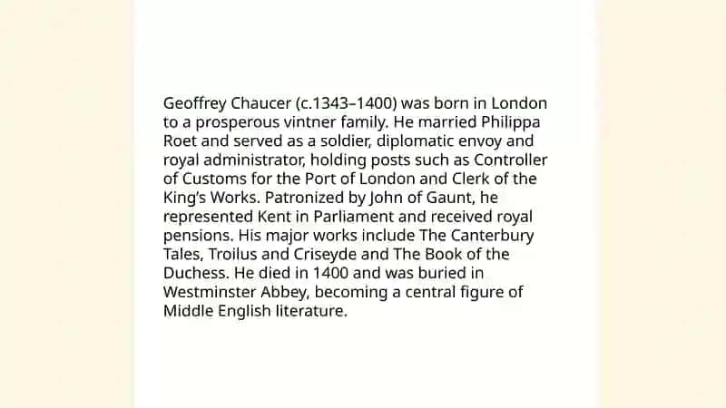 Middle English literature and The age of Geoffrey Chaucer by Toshpulatova Yulduz 3