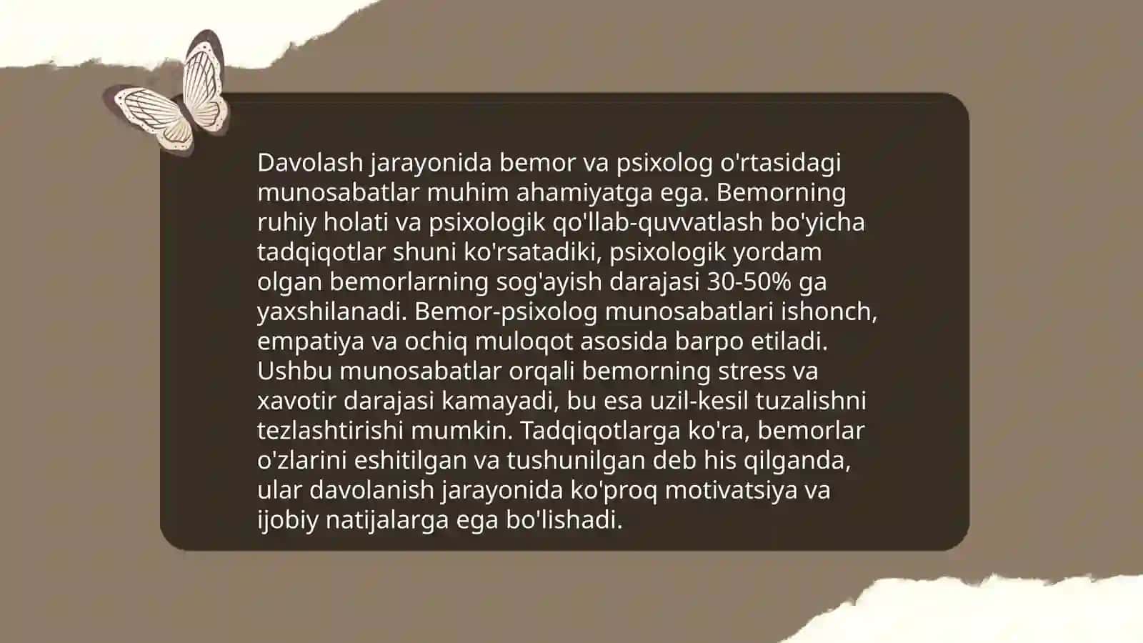 Davolash jarayonining psixologiyasi 3