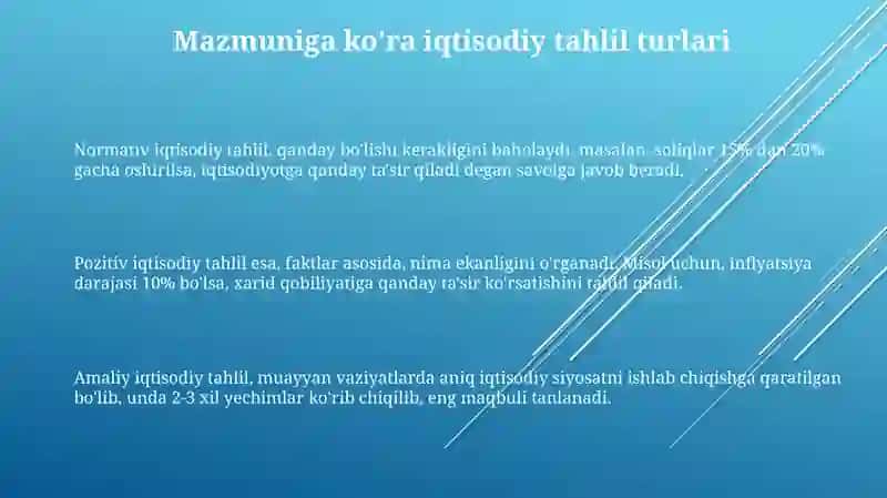 Iqtisodiy tahlil turlari 3