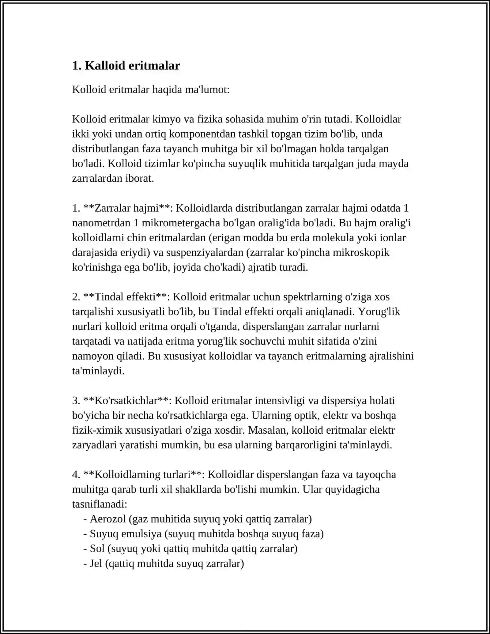 KALLOID KIMYO 3
