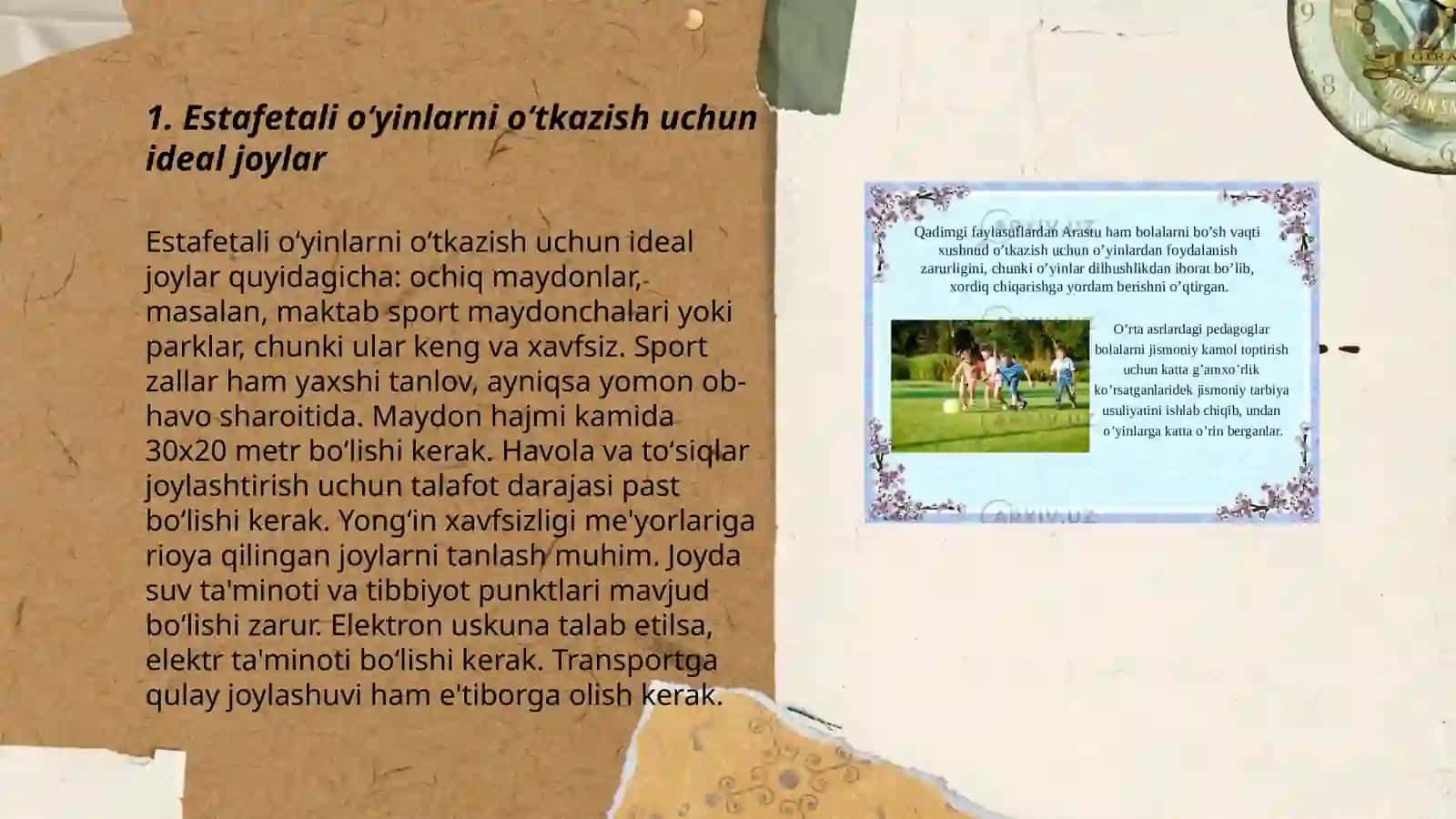 Estafetali harakatli oʻyinlarni oʻtkazish 3