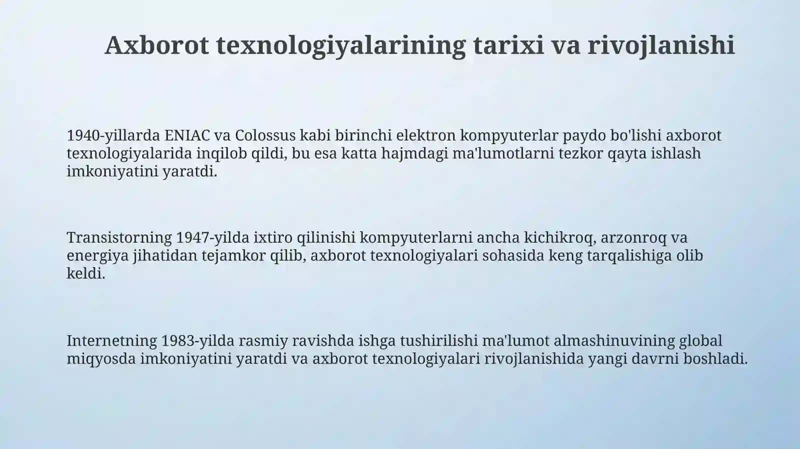 Axborot texnologiyasi 3