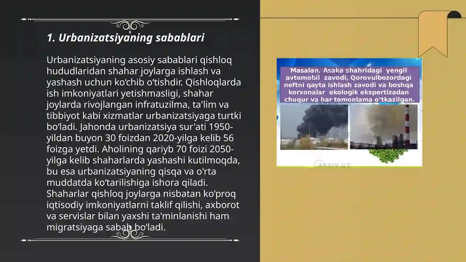 Urbanizatsiya va atrof muhit 3
