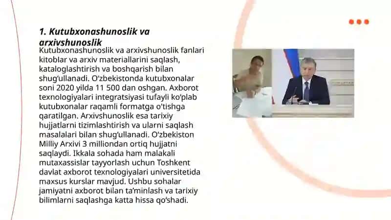 Kutubxonashunoslik va arxivshunoslik 3