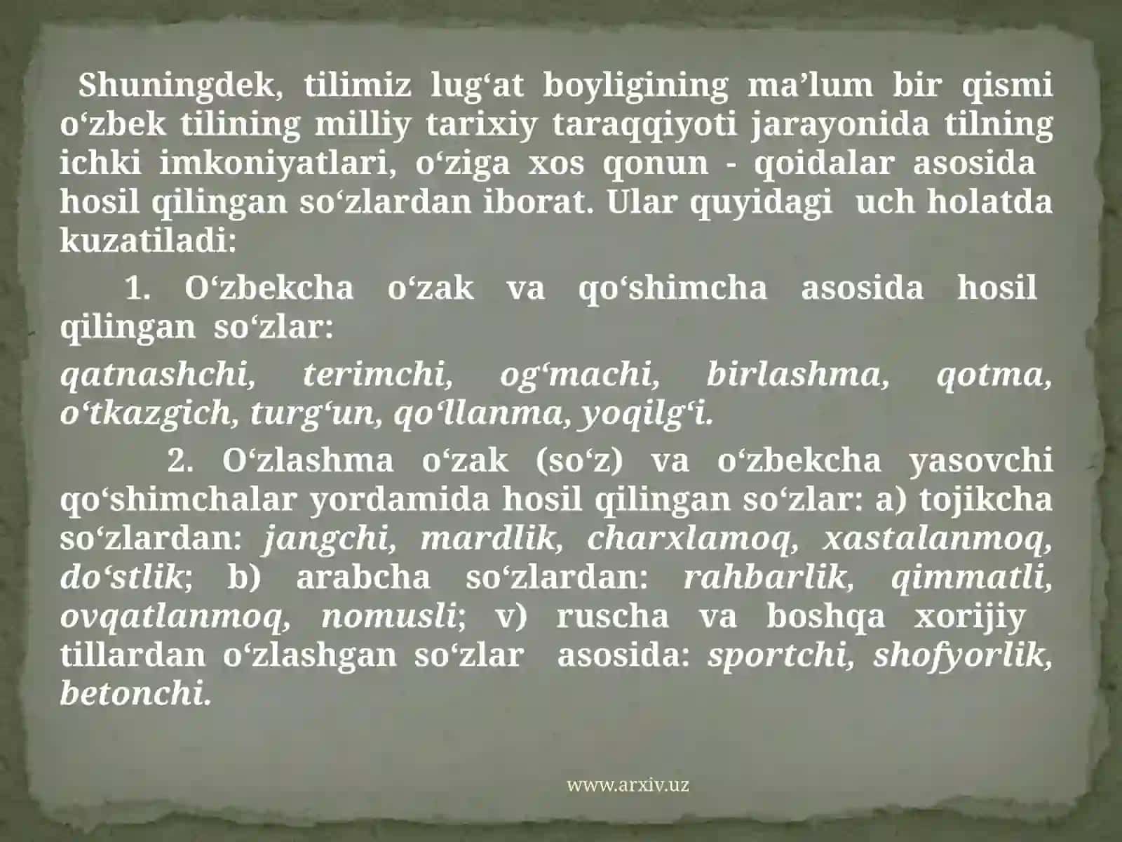 O‘zbek tili leksikasining ijtimoiy - dialektal tarkibi 3