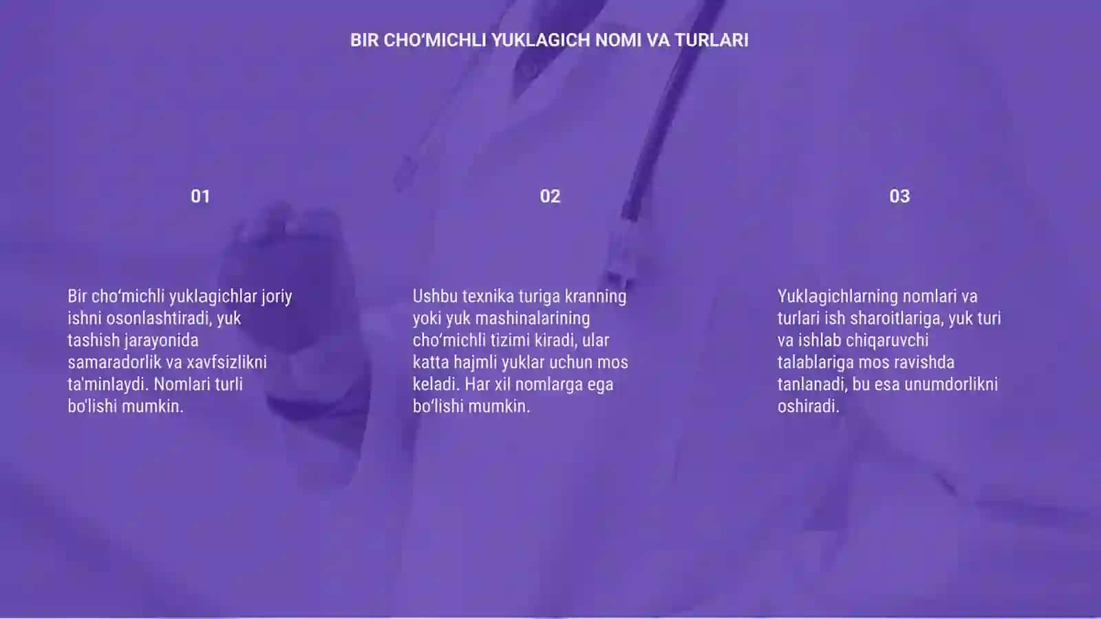 BIR CHOʻMICHLI YUKLАGICH VA KRАNNING TЕХNIK ISH UNUMDОRLIGI 3