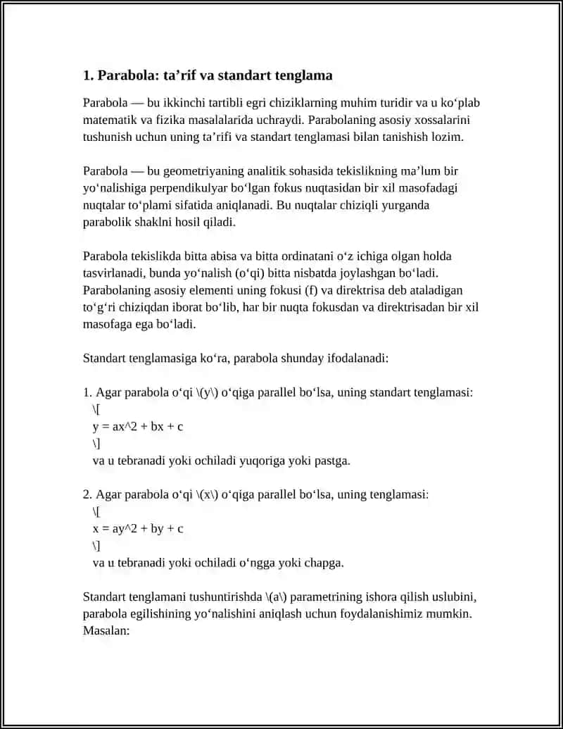 PARABOLA VA GIPERBOLA 3