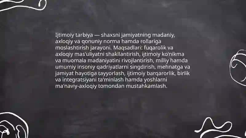 Ijtimoiy Tarbiya 3