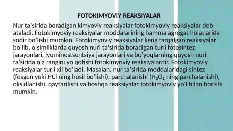 Fotokimyoviy reaksiyalar 3