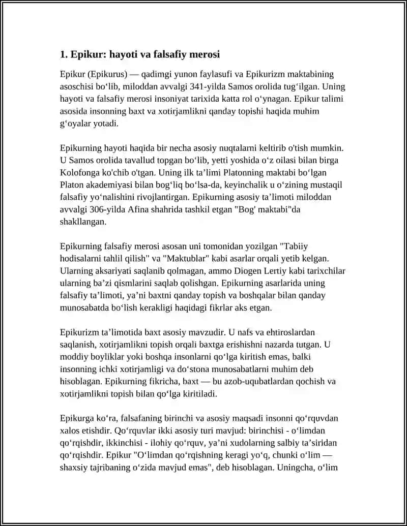 EPIKUR FALSAFASI 3
