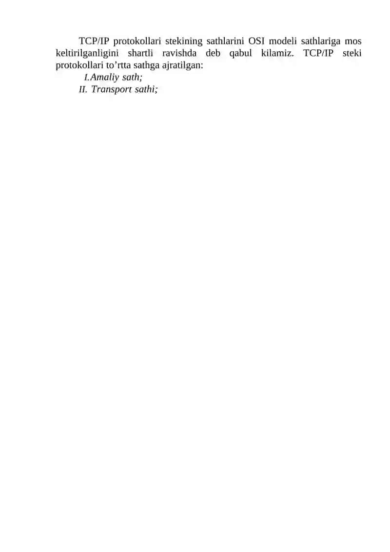 TCP/IP protokollari stekining tuzilishi 3