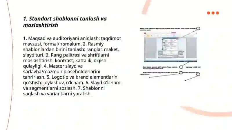 Standart shablonlar asosida taqdimotlarni yaratish 3