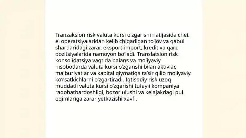 Valyuta riskini boshqarish strategiyalari 3