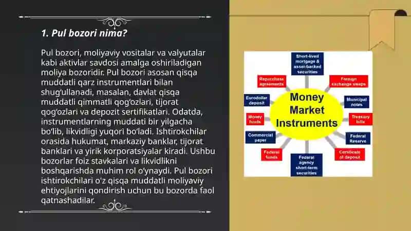 Pul bozori Instrumentlar 3