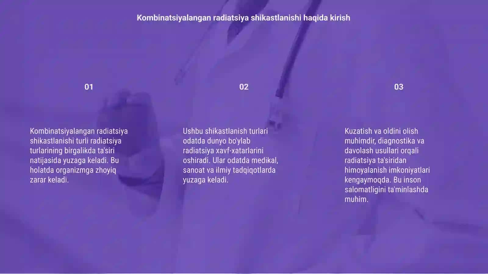 Kombinatsiyalangan radiatsiya shikastlanishi 3