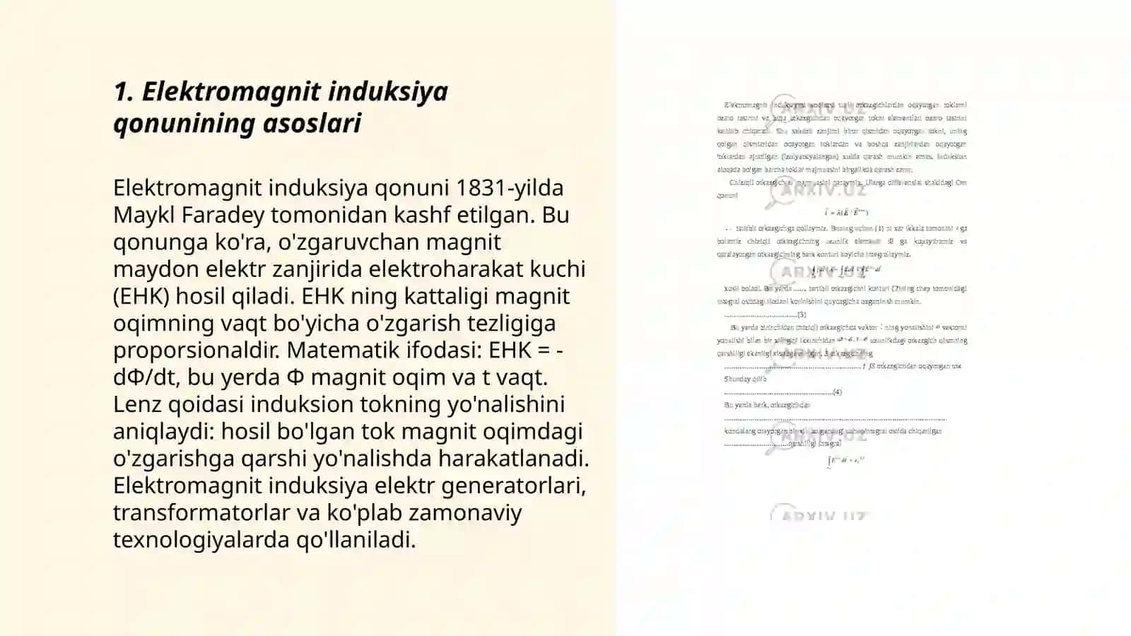 Elektromagnit induksiya qonuni 3