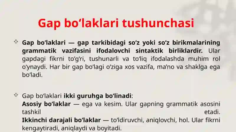 Gap bo'laklari 3