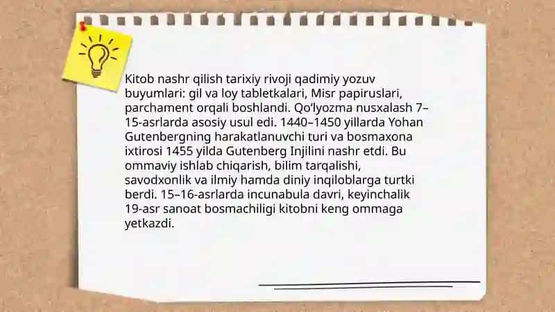 Kitob nashr qilishning kashf qilinishi 3