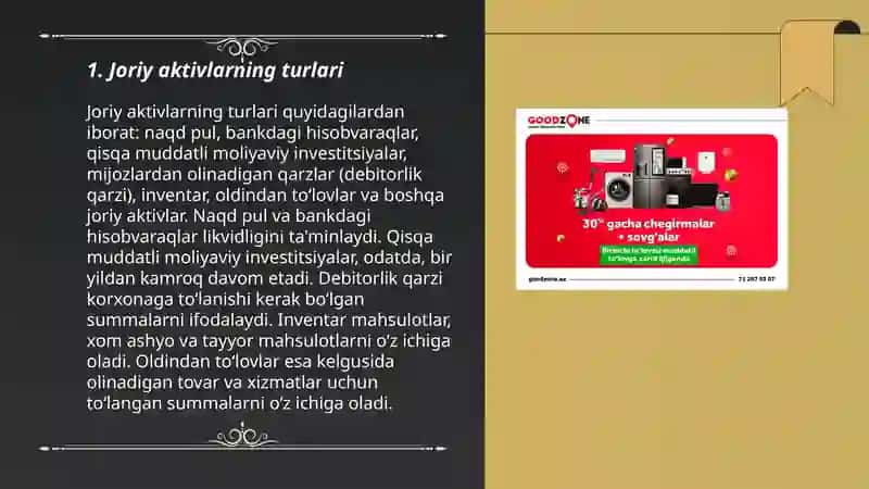 Joriy aktivlar va uzoq muddatli aktivlar 3