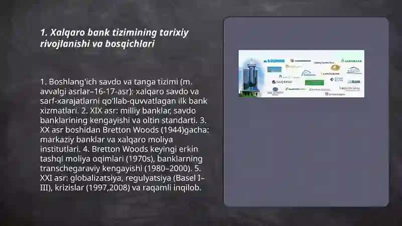 Xalqaro bank tizimining global evolutsiyasi 3