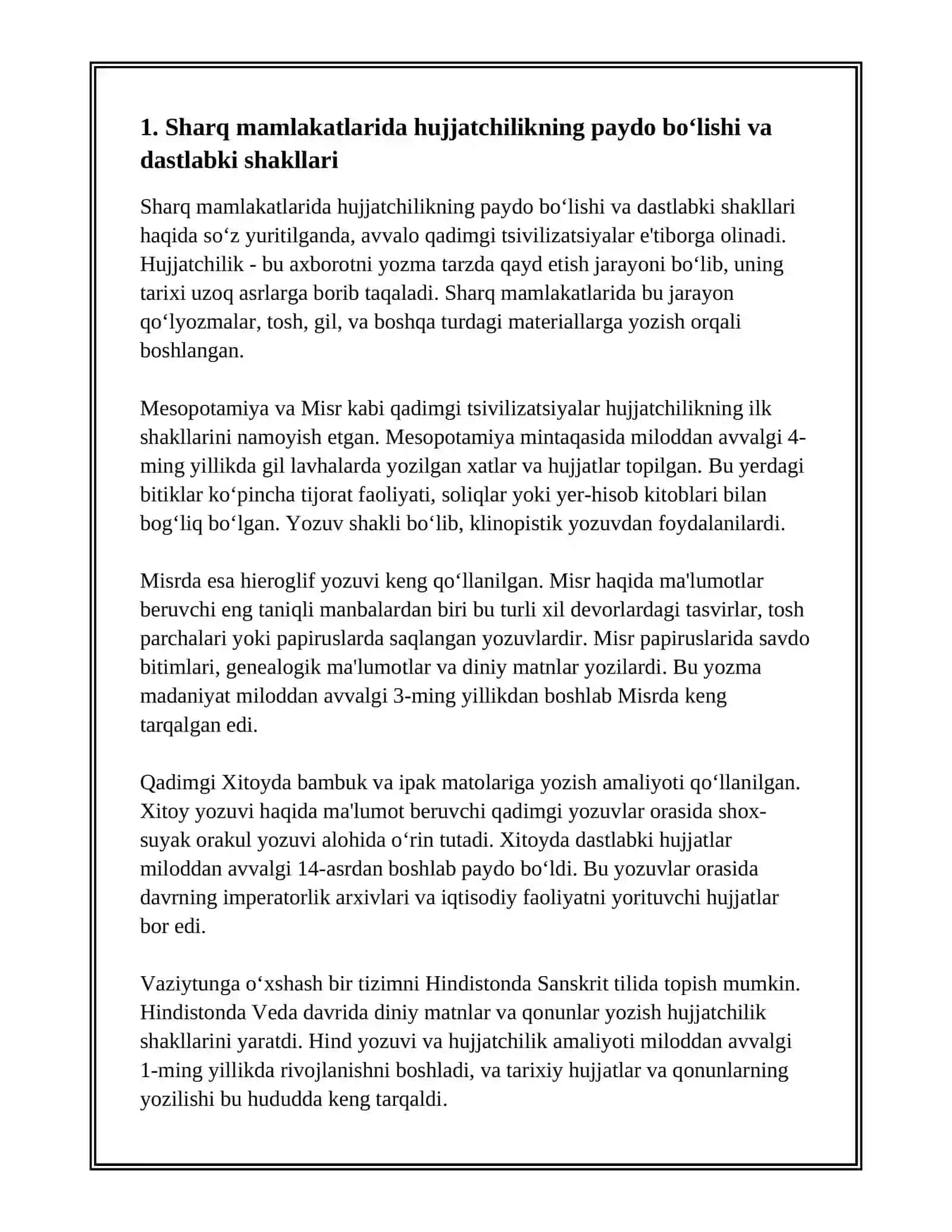 HUJJATCHILIK TARIXI SHARQ HUJJATCHILIGI 3