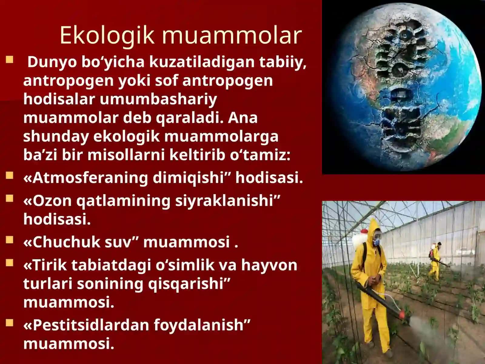 Zamonaviy ekologik muammolar 3