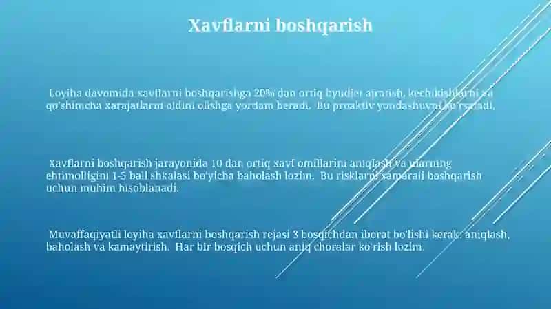Loyiha Sifatining Baholash Mezonlari 3
