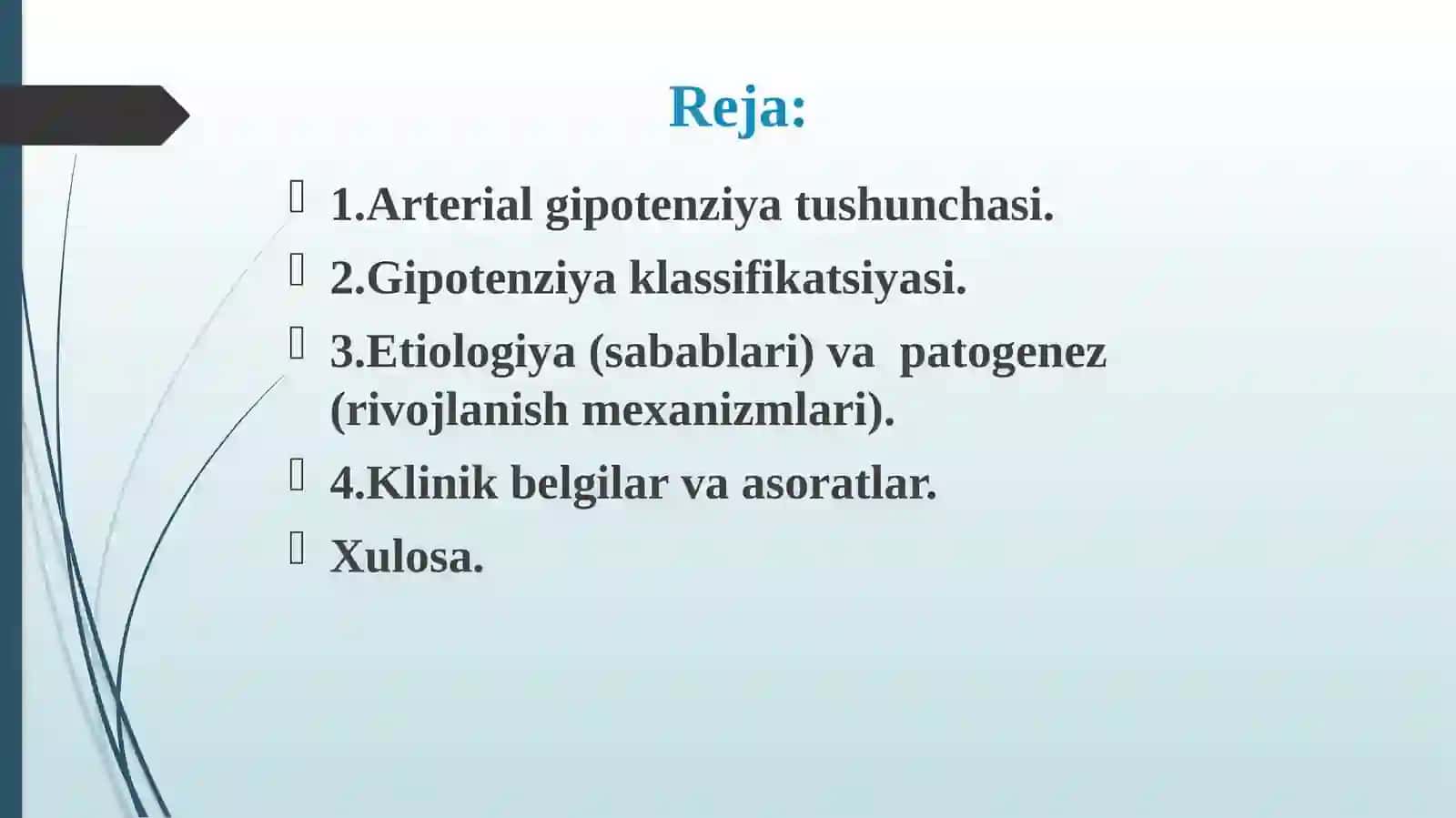 Arterial gipotenziyalar, ularning turlari, sabablari va rivojlanish mexanizmlari 3