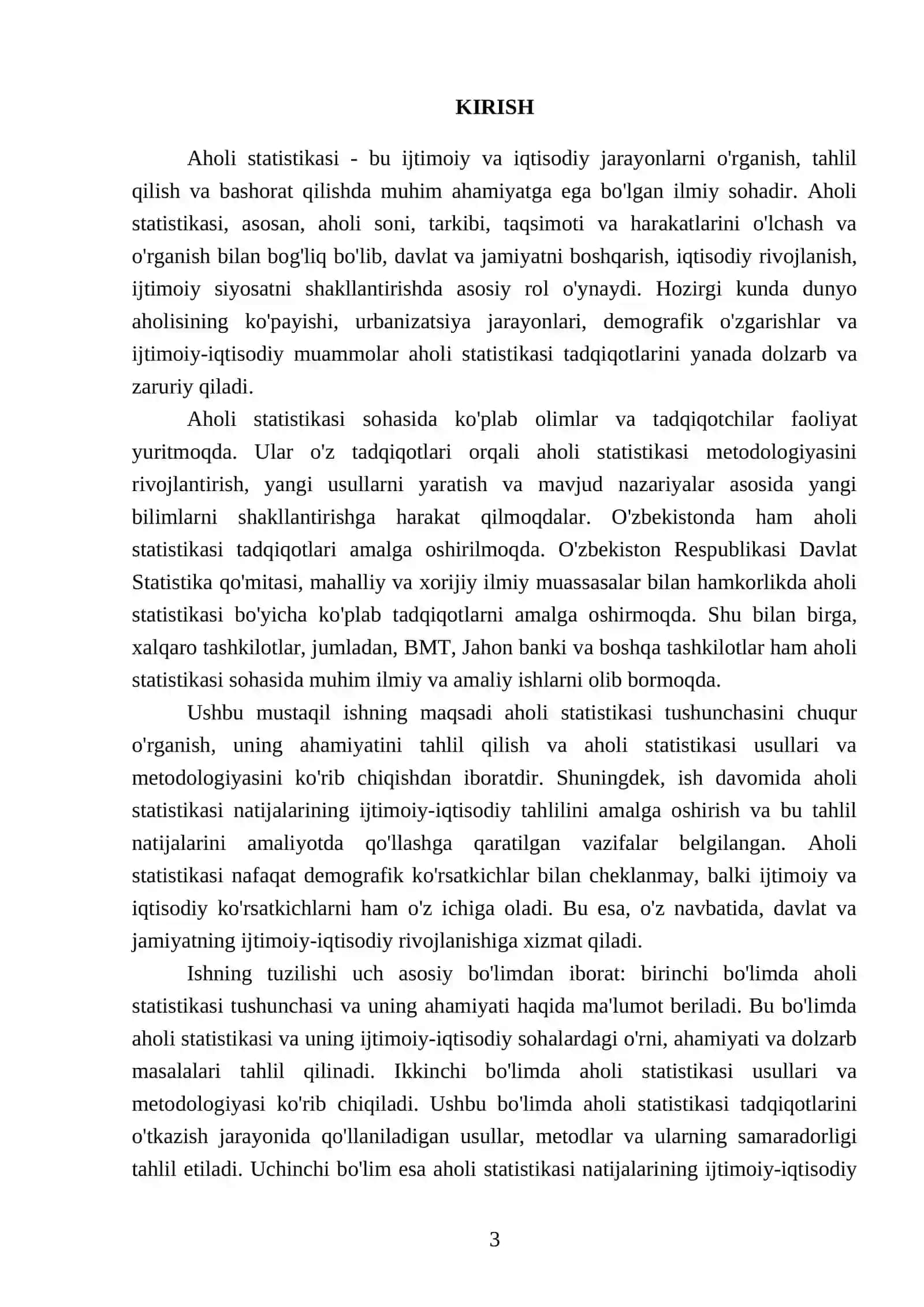 Aholi statistikasi 3
