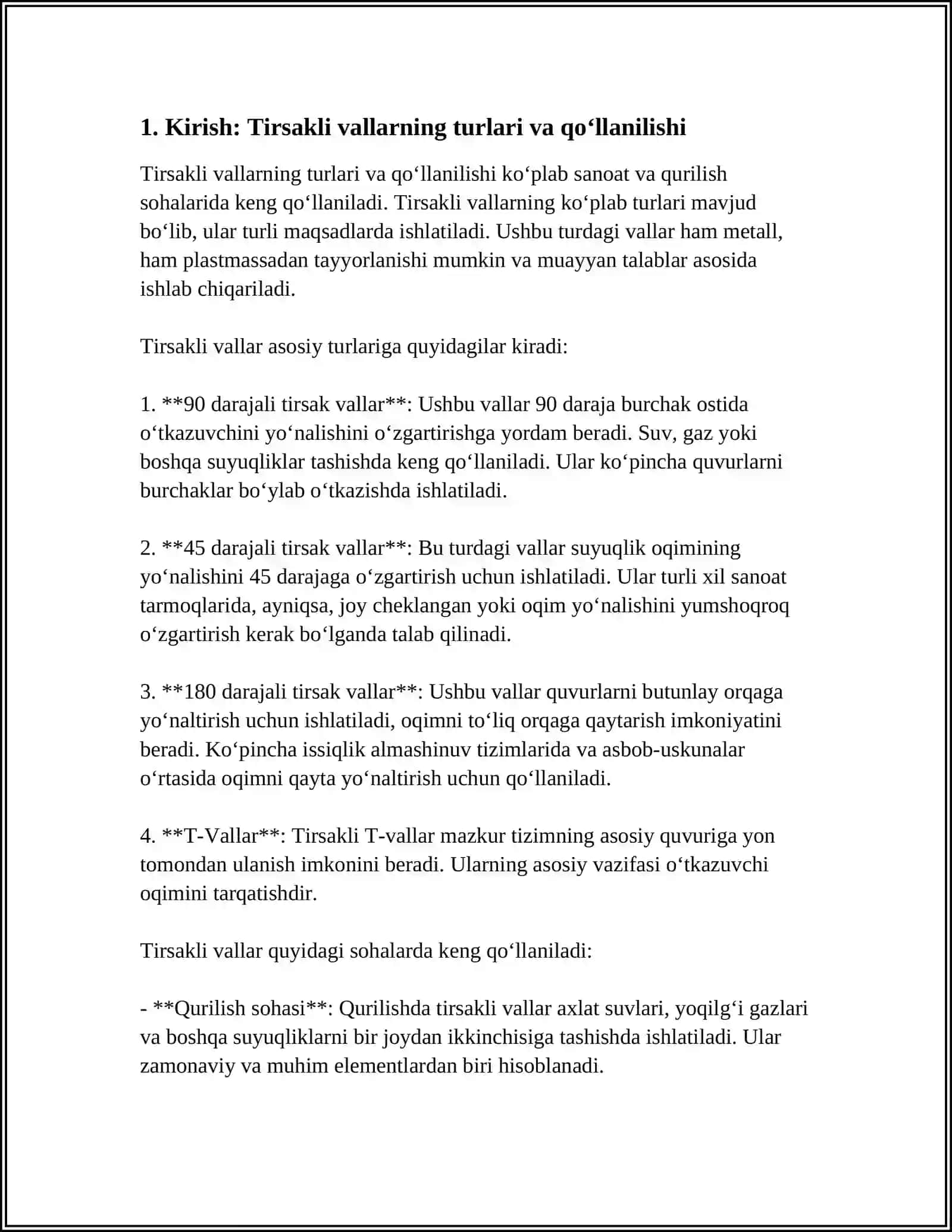 TIRSAKLI VALLARNI TAYYORLASH 3