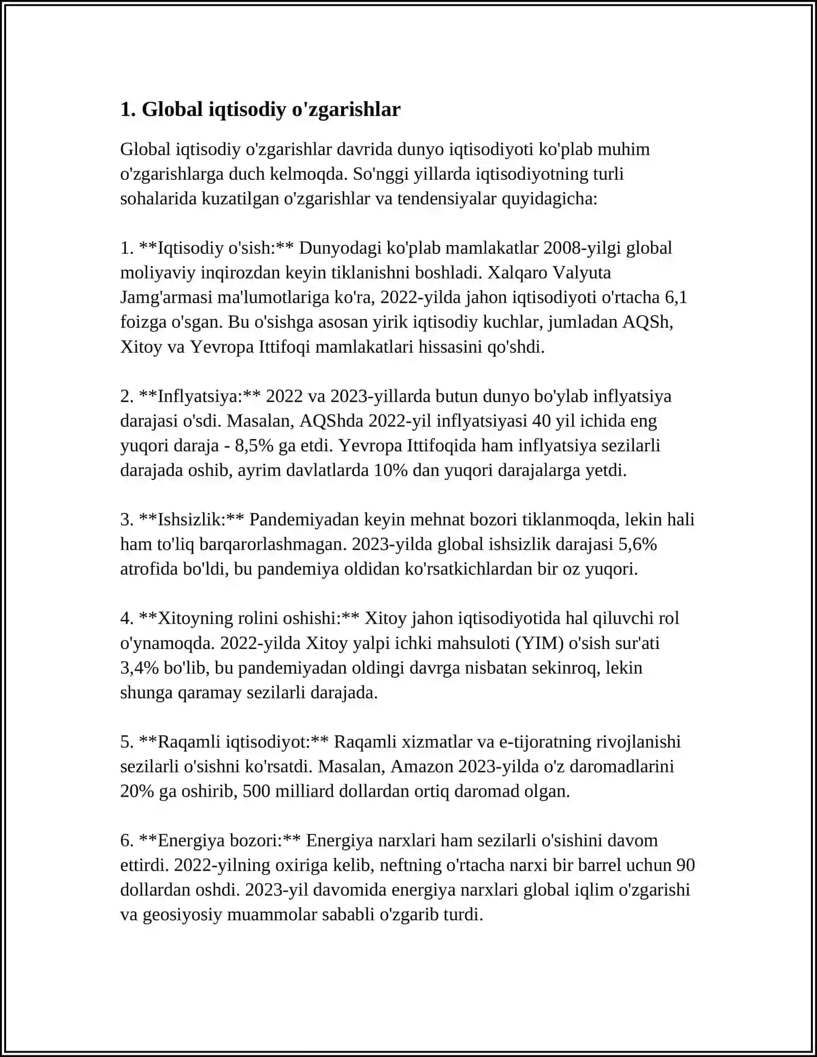 VALYUTA KURSINING O'ZGARISHI OMILLAR 3
